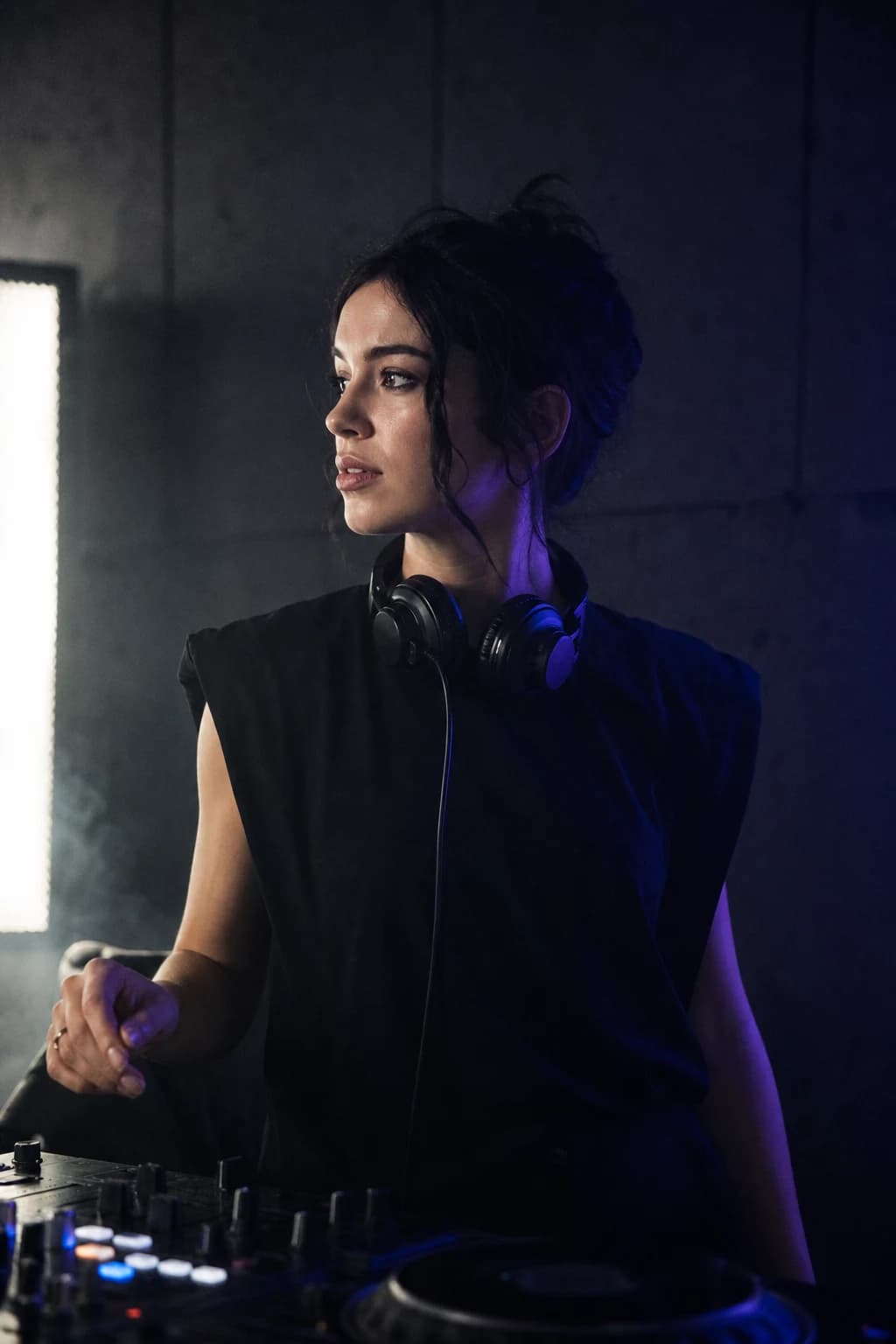 Illustrative DJ portrait